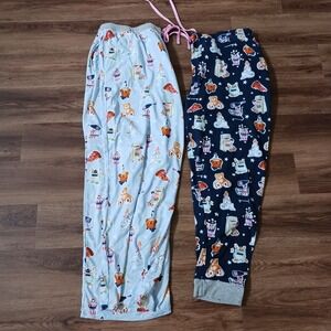 2 Prs Jane Bleecker Teddy Bear Costco Sleepwear Pajama Pants 2XL